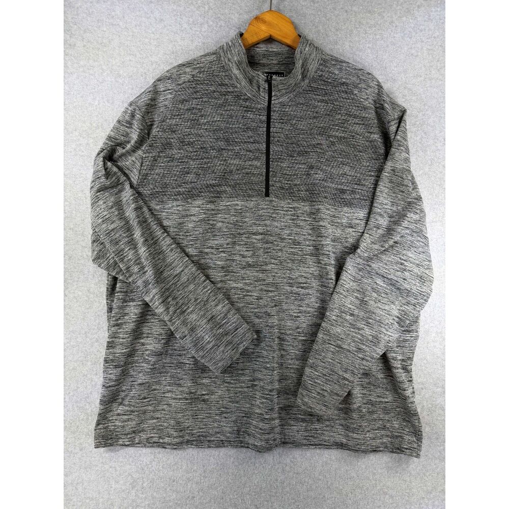 PGA Tour Men’s XXL Gray Heather Quarter Zip Performance Golf Pullover 3647